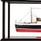 Homeroots 15" Black and Red Solid Wood Hand Painted RMS Queen Mary Large Display Case Model Boat 401877 - alternate 2