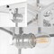 Jonathan Y Grayson 8" 1-Light Farmhouse Industrial Square Iron/Glass Case LED Flush Mount, Chrome JYL9553B - alternate 2