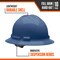 Malta Dynamics Full Brim Hard Hat, Polyethylene, 4 Point Ratchet, Type 1, Class E and G, Blue HHB2004-Case - alternate 2