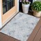 Homeroots 3' X 5' Navy Blue And Sky Blue Geometric Washable Indoor Outdoor Area Rug 588256 - alternate 1