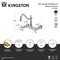 Kingston Brass Two-Handle Wall Mount Bridge Kitchen Faucet, Polished Chrome KS1241NX - alternate 2