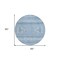 Homeroots 8' Sky Blue And Ivory Round Southwestern Washable Indoor Outdoor Area Rug 582850 - alternate 3