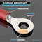 Kable Kontrol Copper and PVC Butted Seam Ring Terminal, 16-14 AWG, Stud Size # 10, Blue, 100 Pcs, 100PK RTPVC-1614-10-BL - alternate 2