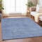 Homeroots 8' X 10' Denim Blue Geometric Washable Indoor Outdoor Area Rug 607479 - alternate 2