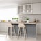 Homeroots 12" X 12" Tulipa Gray and White Peel and Stick Removable Tiles 555892 - alternate 2