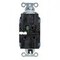 Hubbell Wiring Device-Kellems Straight Blade Receptacle, 5-20R, 20 A, 125V AC, 2 Pole, 3 Wire, Surface Mount, Grounded DR20STBLTR - alternate 2