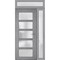 Vdomdoors Front Exterior Prehung FiberGlass Door Frosted Glass / Manux 8002 Grey Ash / Sidelight and Transom MANUX8002EXD-SS-W36+16 x H80+14-LH - alternate 1