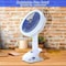 Simple Deluxe Clip on Fan with LED Lamp, Rechargeable Desk Fan, 4 Speed 360 DegRotating Detachable Clamp, Battery HIFANXCLIP6WLIGHT - alternate 2