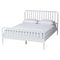 Baxton Studio Lucera Mid-Century White Full Size 5-Piece Bobbin Bedroom Set 257-14015-14127-14124-14121-14121-ZORO - alternate 2