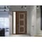 Vdomdoors Front Exterior Prehung Metal-Plastic Door, Manux 8661 Walnut, Side Sidelite Transom, Office Commerc MANUX8661EXD-WLN-W36+12xH80-LH - alternate 2