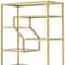 Homeroots 77" Gold Metal and Glass Nine Tier Etagere Bookcase 286635 - alternate 2