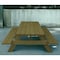 Homeroots 94" Green Solid Wood Outdoor Picnic Table 524998 - alternate 1