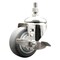 Service Caster 3.5 Inch 316SS Thermoplastic Rubber Swivel 12mm Threaded Stem Caster Brake SCC-SS316TS20S3514-TPRB-TLB-M1215 - alternate 1