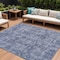 Homeroots 9' X 12' Blue And Ivory Abstract Washable Indoor Outdoor Area Rug 615444 - alternate 1