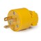 Grote Lighting Industrial Grade Electrical Plug, 3-Wire, Male, 125V, 15A, Yellow, UL/CUL Listed 82-1095 - alternate 1
