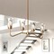 Vaxcel Beverly 4 Light Gold Brass Linear Chandelier Island Pendant Fixture Clear Glass Shade H0287 - alternate 2