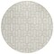 Homeroots 8' Ivory And Beige Round Geometric Washable Indoor Outdoor Area Rug 594853 - alternate 2