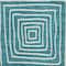 Homeroots 8' X 10' Teal Blue And Ivory Geometric Washable Indoor Outdoor Area Rug 600783 - alternate 3