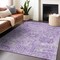 Homeroots 5' X 8' Lavender And Gray Damask Washable Indoor Outdoor Area Rug 603768 - alternate 2
