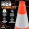 Xpose Safety Traffic Safety Cone, 18 in, PVC, 6 in Reflective Collar, DOT Approved, Orange OTC18-6-1-X - alternate 2