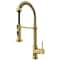 Vigo Edison Single Handle Pull-Down Sprayer Kitchen Faucet with Touchless Sensor in Matte Brushed Gold VG02001MGS - alternate 1