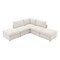 Homeroots 93" Beige Fabric Modular Sleeper Sofa With Ottoman 568276 - alternate 2