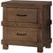 Homeroots 23" Brown Two Drawers Metal Nightstand 285584 - alternate 1