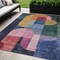 Homeroots 5' X 8' Green Copper And Pink Abstract Washable Indoor Outdoor Area Rug 604477 - alternate 1