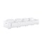 Homeroots 175" White Top Grain Leather Reclining USB Sofa And Storage 643709 - alternate 1