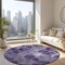 Homeroots 8' Purple Lilac And Lavender Round Abstract Washable Indoor Outdoor Area Rug 577681 - alternate 2