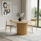 Homeroots 46" Brown Solid Wood Pedestal Base Round Top Dining Table 720973 - alternate 2
