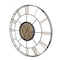 Homeroots 56" Circle Copper Metal and Glass Analog Exposed Gear Wall Clock 485979 - alternate 2