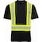 Ironwear Class 1 Type O Hi Vis Reflective Short Sleeve Safety T-Shirt, Black, 5X-Large 1207-B-5XL - alternate 1
