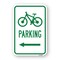 Signmission Bicycle Parking With Left Arrow, Heavy-Gauge Aluminum, 18" x 24", A-1824-25289 A-1824-25289 - alternate 1