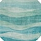 Homeroots 8' Teal Blue And Aqua Round Abstract Washable Indoor Outdoor Area Rug 604997 - alternate 2
