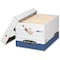 Bankers Box File Box, Corrugated Fiberboard, 12 in W, 15 in D, 10 in H, Lift-Off Locking Lid Closure 0063601 - alternate 1