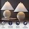 Jonathan Y Archer 21" Coastal Cottage Textured Resin/Metal Ridged LED Table Lamp, Antique White, 2PK JYL9205A-SET2 - alternate 3