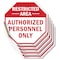 Signmission Restricted Area Authorized Personne, 4 inch X 4 inch, Vinyl Decal, 5PK OC-D-5PACK-4-175 - alternate 1
