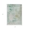 Homeroots 3' X 5' Beige Teal Blue And Ivory Abstract Washable Indoor Outdoor Area Rug 630807 - alternate 1
