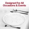 Smarty Had A Party 625 Clear Floral Round Disposable Plastic Pastry Plates 240 Plates, 240PK 726-CASE - alternate 4
