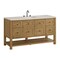 James Martin Vanities Breckenridge 60" Single Vanity, Light Natural Oak, w/ 3 CM Siberian Silestone Top 330-V60S-LNO-3SFR - alternate 2