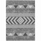 Homeroots 5' X 8' Gray Charcoal And Silver Southwestern Washable Indoor Outdoor Area Rug 613910 - alternate 2