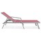 Leisuremod Marlin Patio Chaise Lounge Chair with Armrests in Grey Aluminum Frame, Burgundy MLAGR-77BRG - alternate 3
