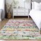 Homeroots 9' X 12' Green Ivory And Purple Striped Washable Indoor Outdoor Area Rug 589186 - alternate 3