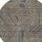 Homeroots 8' Brown Black And Gray Round Geometric Washable Indoor Outdoor Area Rug 594799 - alternate 2