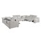 Homeroots Light Gray Italian Leather Power Reclining U Shaped Ten Piece Corner Sectional With Console 632580 - alternate 3