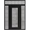 Vdomdoors Aluminum Door Iron 1688 Black Entry Steel Metal Classic Painted 62 x 96 (14+36+14 x 80+16)-Left Ins IRON1688EXD-BLK-W14+36+14xH80+16-LH-I - alternate 2