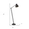 Homeroots 65" Black Adjustable Traditional Shaped Floor Lamp With Black Dome Shade 526286 - alternate 2