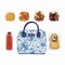 Fit + Fresh Simplified Lunch Bag, 9 x 6 x 10, Blue Floral 7039SIM3166 - alternate 2