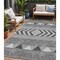 Homeroots 5' X 8' Gray Charcoal And Silver Southwestern Washable Indoor Outdoor Area Rug 613910 - alternate 1